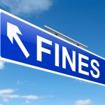 Fines sign post